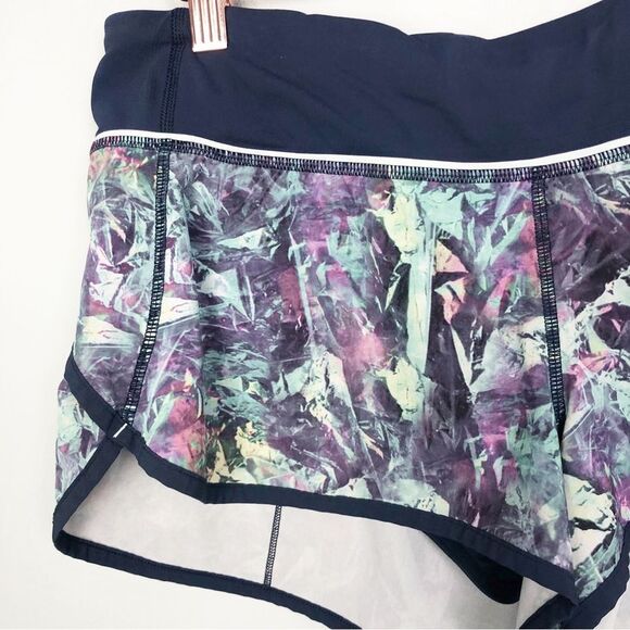 LULULEMON | RARE!! Run: Speed Shorts Iridescent Multi/Deep Navy Women’s Size 8 - Picture 5 of 13